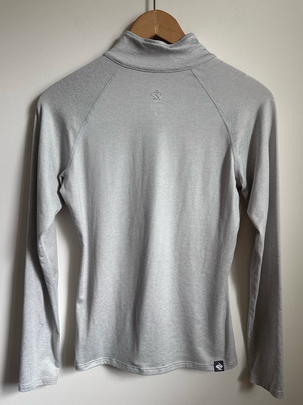 Rabbit Quarter Zip Running Pullover Gray Long Sleeve Athletic Top S - Picture 3 of 16